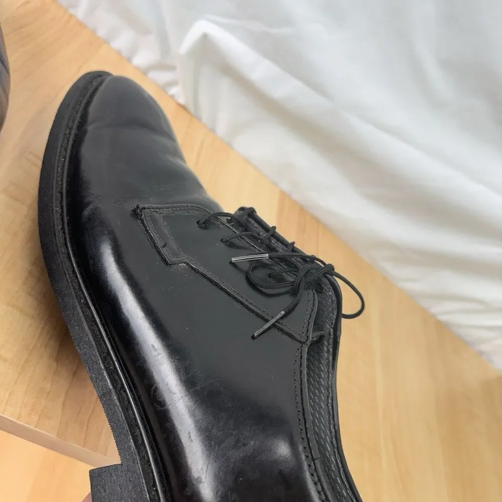 CAPPS Airlite Uniform Patent Leather Black Dress Oxford Shoes Men Size 11 D